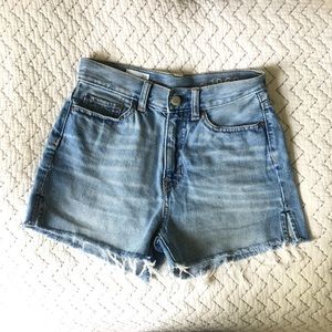 High Rise Denim Cut Offs